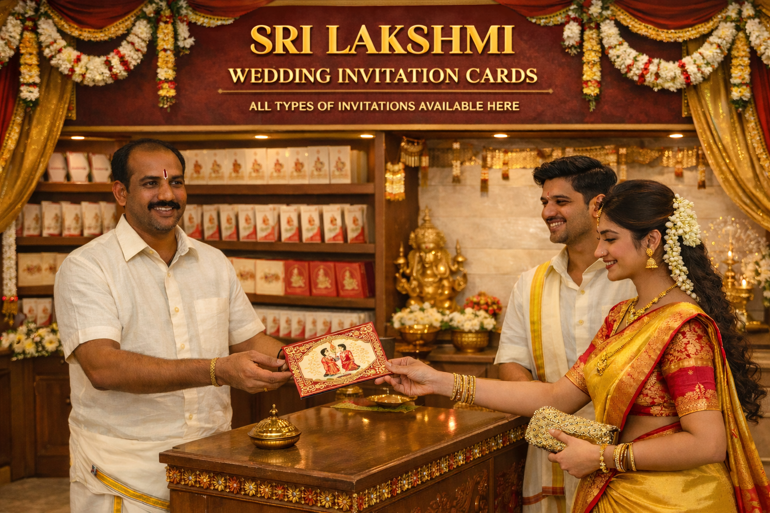 Sri Lakshmi Invitation Cards & Bags